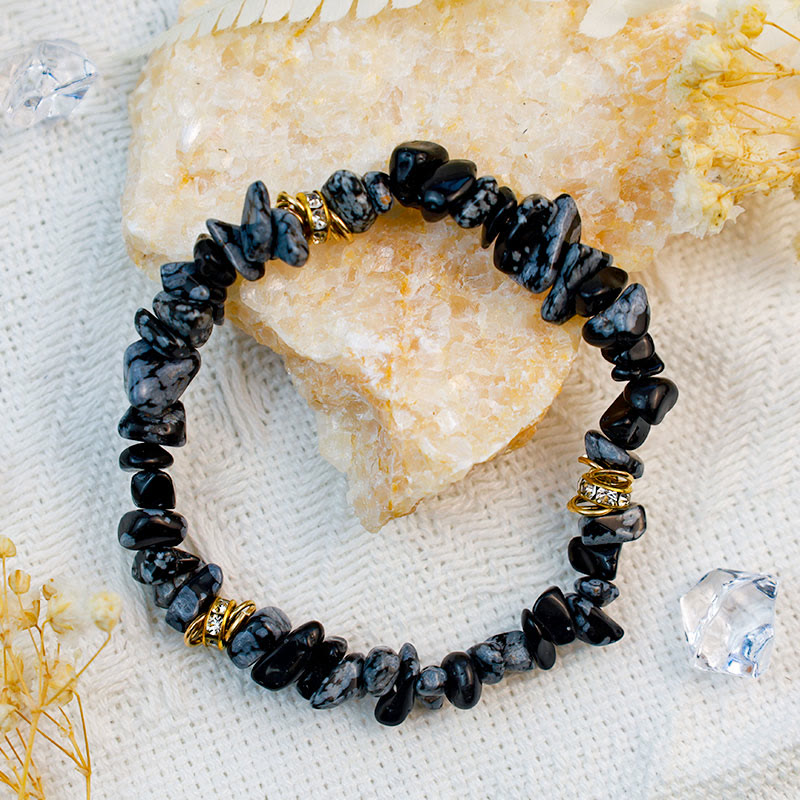 Stylish Natural Stone Crystal Bead Bracelet - Celine