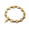 Gold and Silver Christian Cross Bracelet - Solana