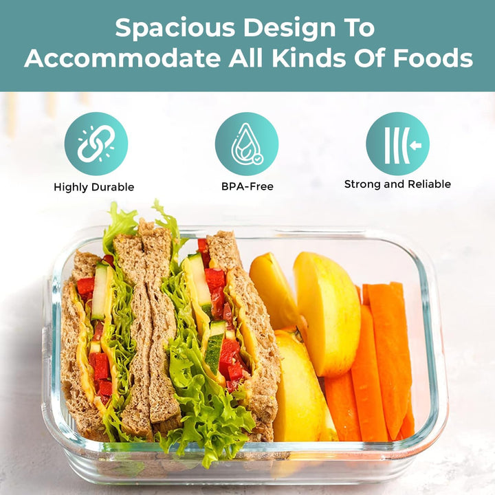 35-piece set of glass food storage containers with lids-State of Style