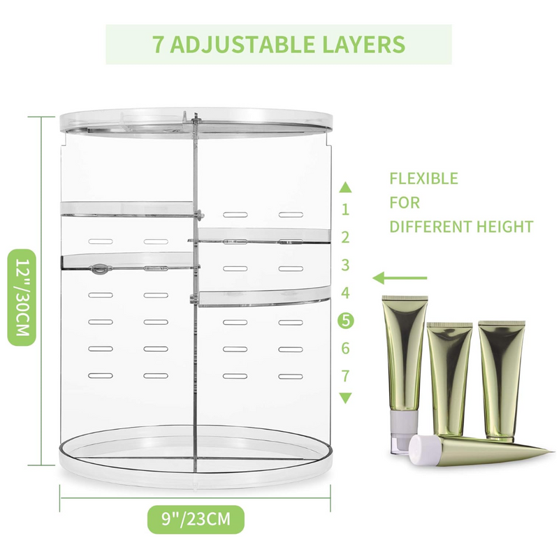 360° Rotatable Makeup Organizer-State of Style