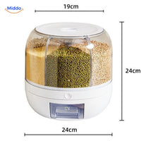 360° Rotating Grain Dispenser - SpinStore GrainKeeper-White-24.00 cm Ø-State of Style