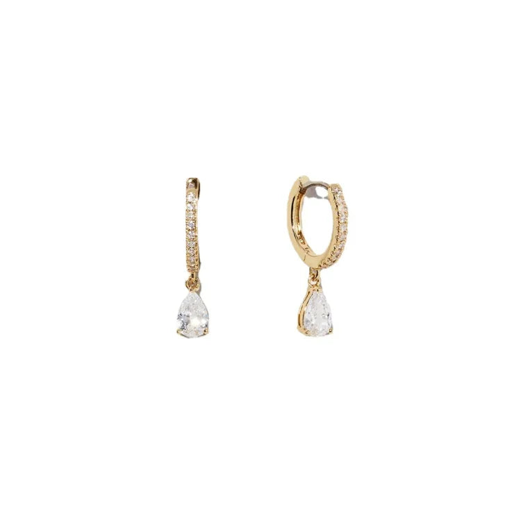 Handmade 14K Gold-Plated Zirconia Earrings – Valerie