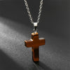 Natural Gemstone Cross Necklace - Seraphina