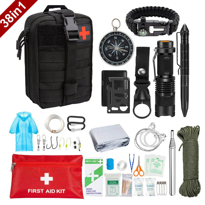 38-in-1 First Aid and Survival Kit - SurvivalAid-State of Style