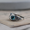 Silver Opal Owl Charm Ring - Ophelia