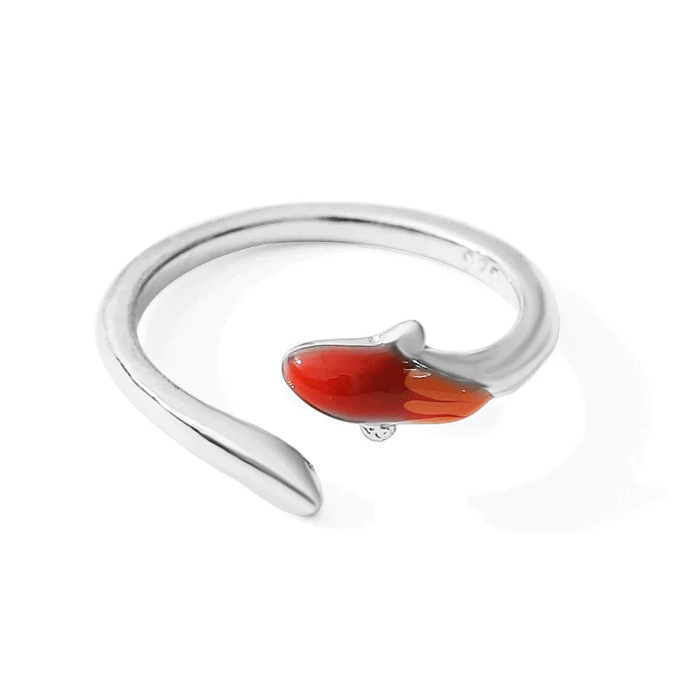 Lucky Red Koi Fish Ring | Elegant Women's Jewellery