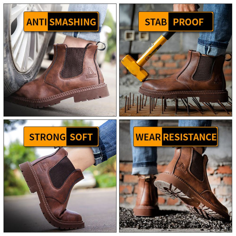 Waterproof Leather Work Boots - Sigvard