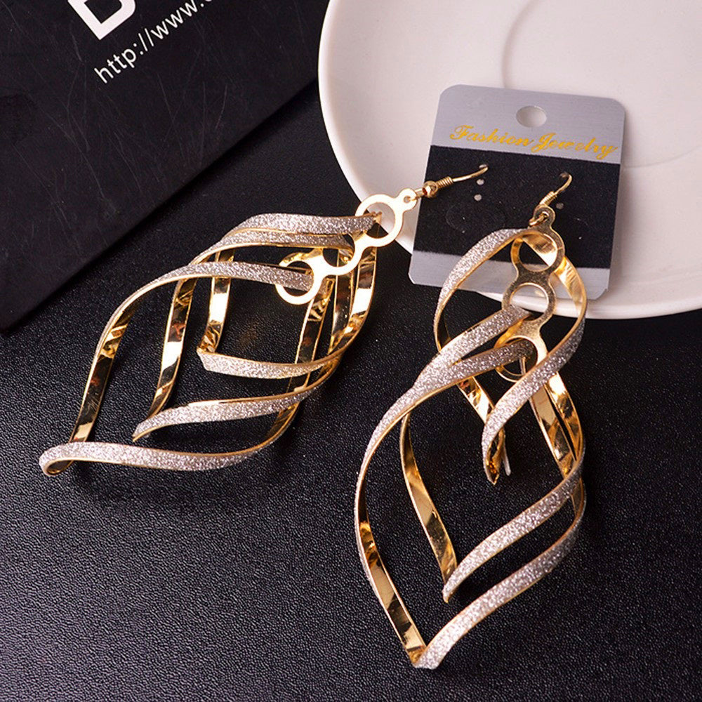 Golden Spiral Earrings | Unique Statement Jewellery