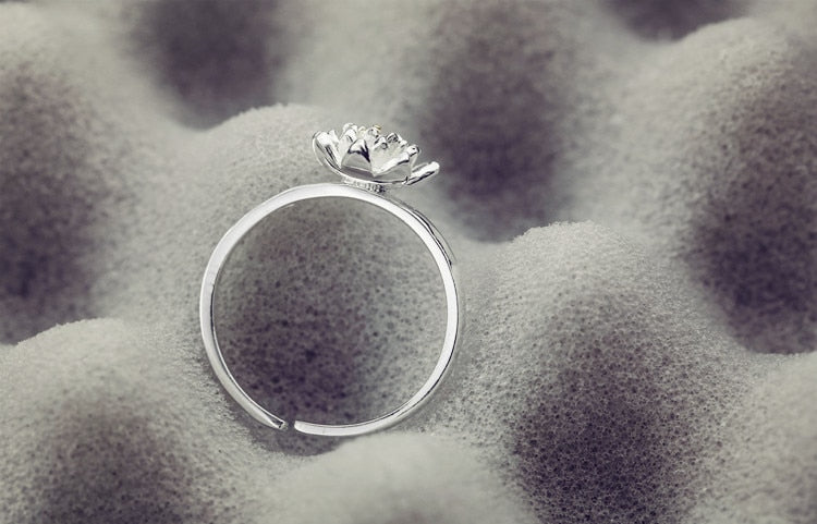 Sterling Silver Ring | Lotus Blossom Design