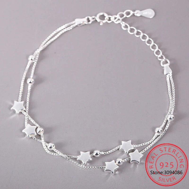 Adjustable Bracelet with Delicate Stars