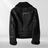 Ladies' Fleece Sherpa Bomber Jacket with Zip – Amira