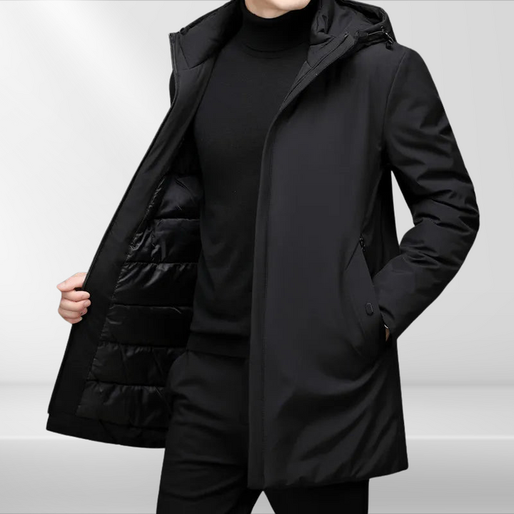Classic men's hoodie jacket with duck down filling – Matteo