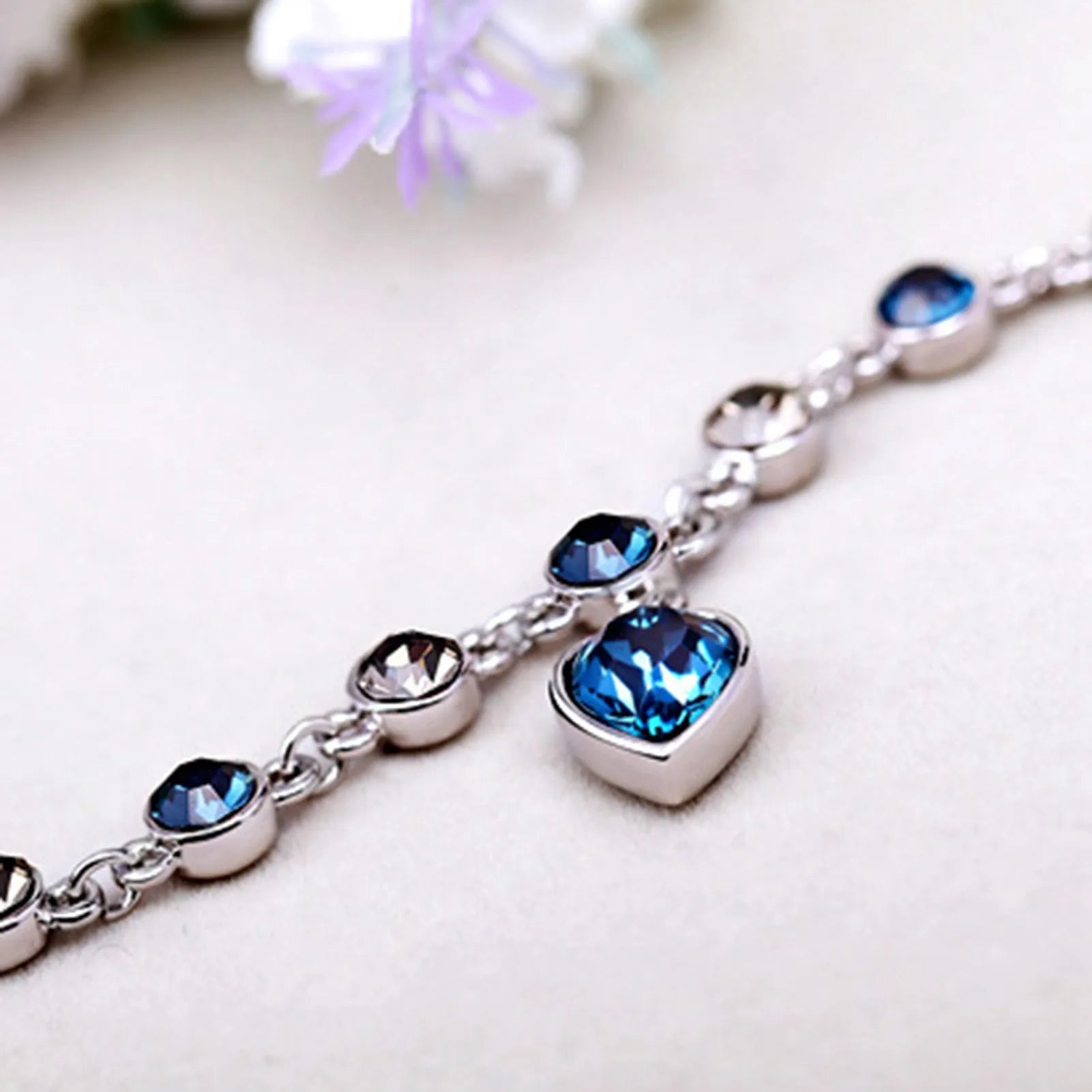 Heart of the Ocean Crystal Bracelet