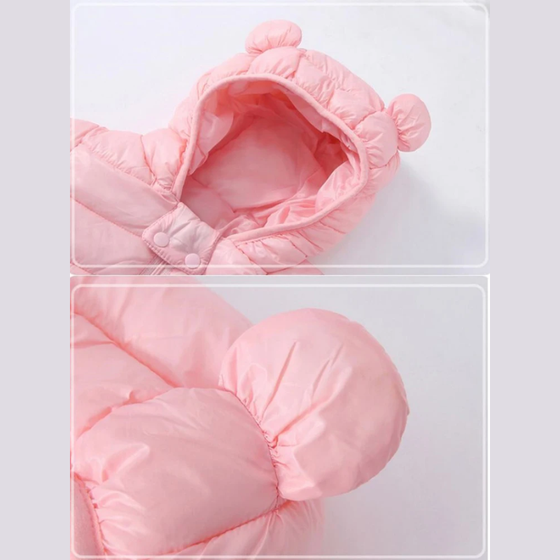 Children's waterproof rain jacket in a down style with cartoon design – Miro