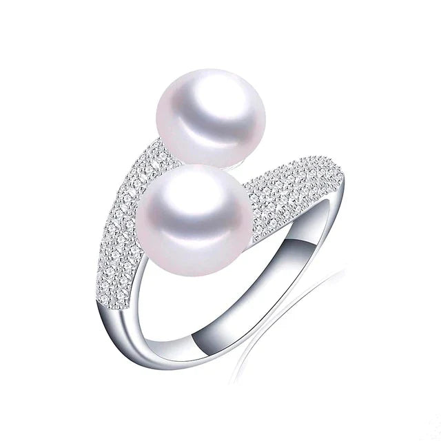 Adjustable Ring | Natural Freshwater Pearls | Elegant Statement Jewellery