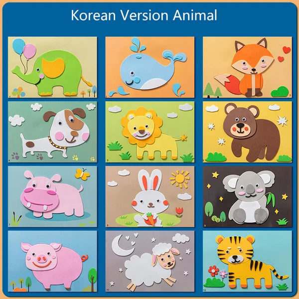 3D Animal Sticker Set - FantasyFlora-Animal Version B-12 pieces-State of Style