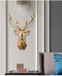 3D Deer Head Sculpture for a Majestic Atmosphere - RegalDeer-Black-D30 x H45cm-State of Style