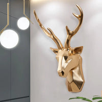 3D Deer Head Sculpture for a Majestic Atmosphere - RegalDeer-Gold-D30 x H45cm-State of Style