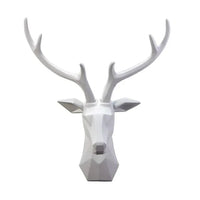 3D Deer Head Sculpture for a Majestic Atmosphere - RegalDeer-White-D30 x H45cm-State of Style