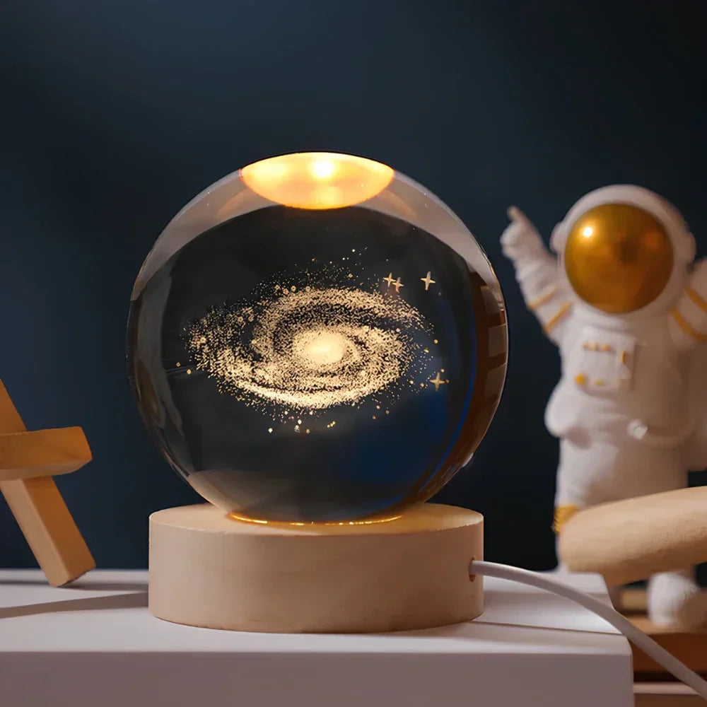 3D Engraved Crystal Sphere - Celestia-Milky Way-State of Style