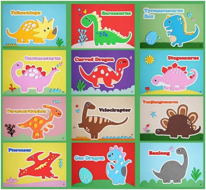 3D Foam Sticker Puzzle - PuzzlePal-Dinosaur World (Set of 12)-State of Style