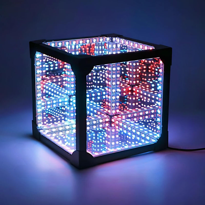 3D LED Light Ball with Depth Illusion – LumaCore-Square 20x20x20cm-State of Style