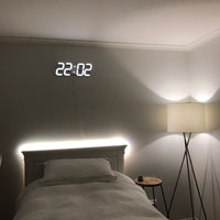 3D LED Wall Clock with Dimmable Lighting – Timora-White-State of Style