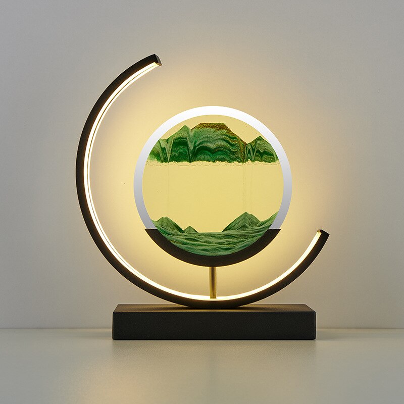3D Sand Shell Table Lamp - Abyss-Green-Black-State of Style