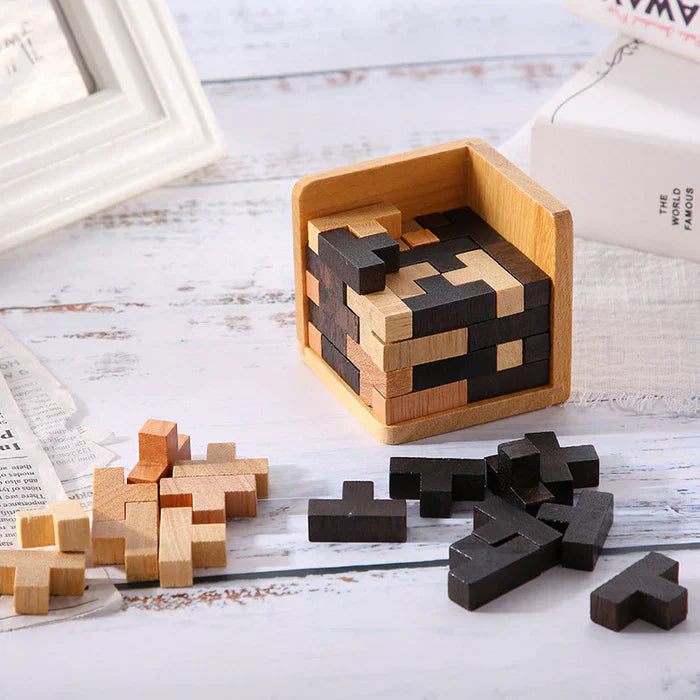 3D Wooden Brain Teaser - PuzzleMaster-State of Style
