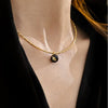 Vintage Gold Crack Necklace - Iris