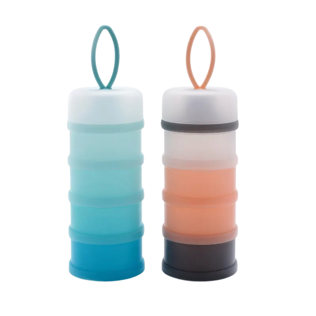 4-Compartment Stackable Portion Control Containers-Blue-Pink Set-State of Style