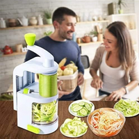 4-in-1 Heavy Vegetable Spiralizer with Strong Suction Cup-State of Style