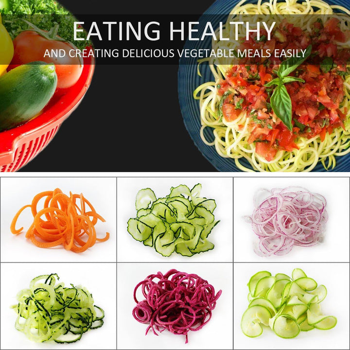 4-in-1 Heavy Vegetable Spiralizer with Strong Suction Cup-State of Style