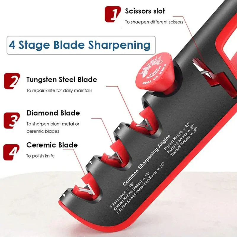 4-in-1 Professional Knife Sharpener (Buy 1 Get 1 Free) - EdgeSharp-Red-State of Style