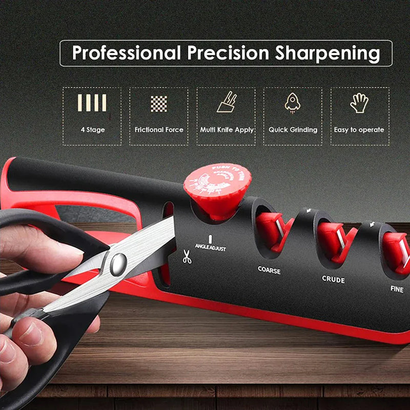 4-in-1 Professional Knife Sharpener (Buy 1, Get 1 Free) - EdgeSharp-Red-State of Style