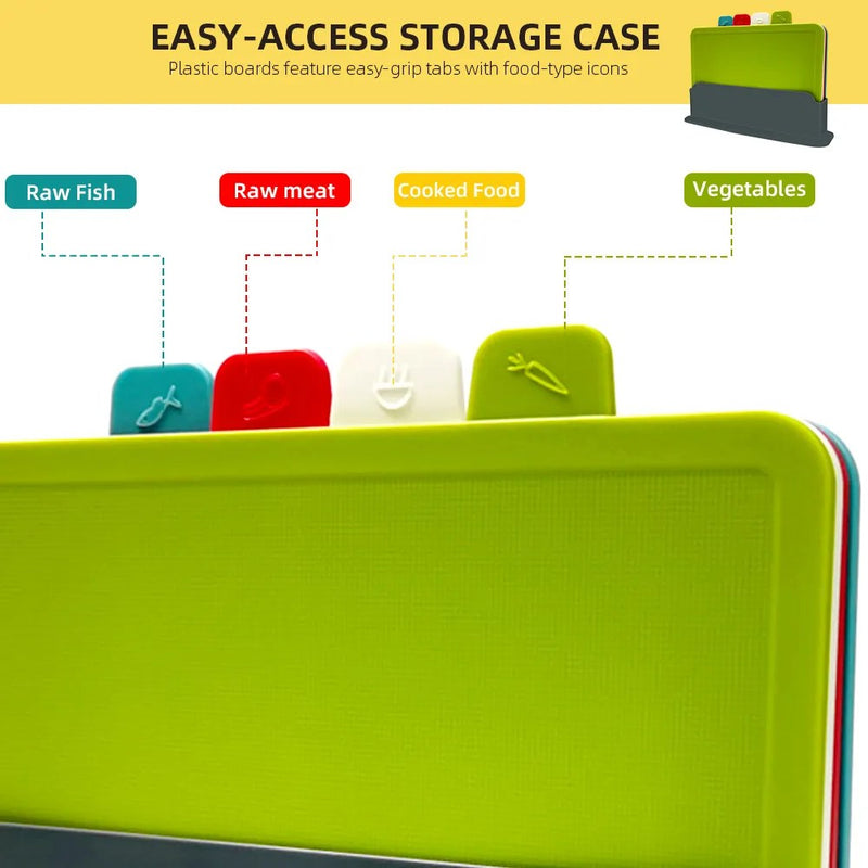 4-Piece Chopping Board Set with Holder - PrepTidy-State of Style