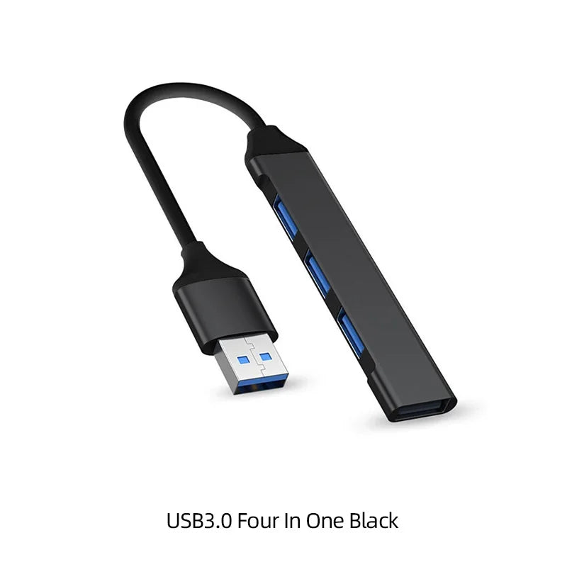 4-Port USB 3.0 & 2.0 Multiport Hub with Type-C Adapter – Buy 1, Get 1 Free-USB Grey-State of Style