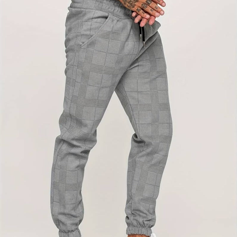 Checked men's jogging trousers – Elian autumn edition