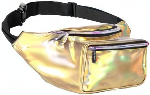 Holographic Bum Bag with Adjustable Strap – Unisex Waist & Festival Pack (1+1 FREE)