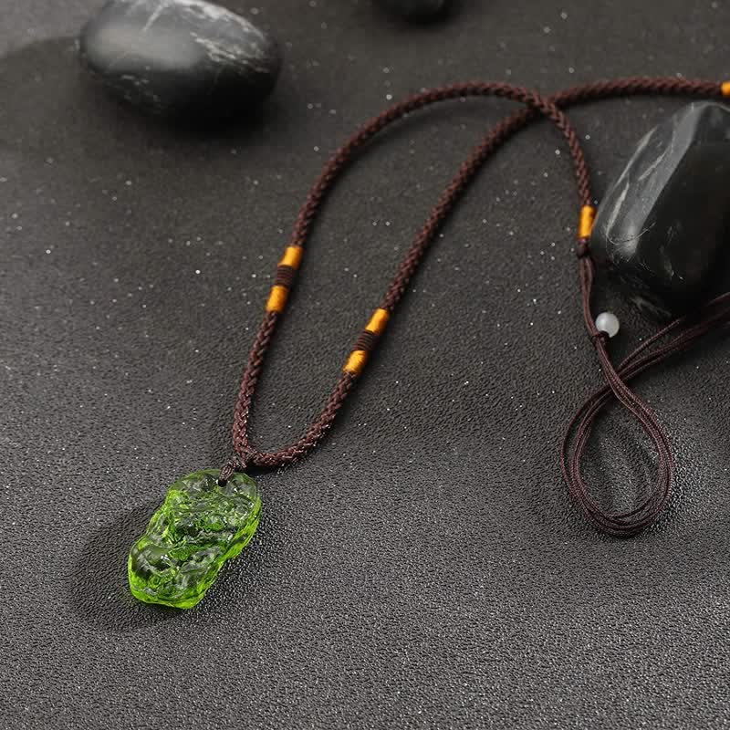 Purification Green Moldavite Necklace - Alina