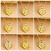 Gold Initial Heart Pendant Necklace - Amara