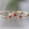 18K Gold Garnet Ring - Elara