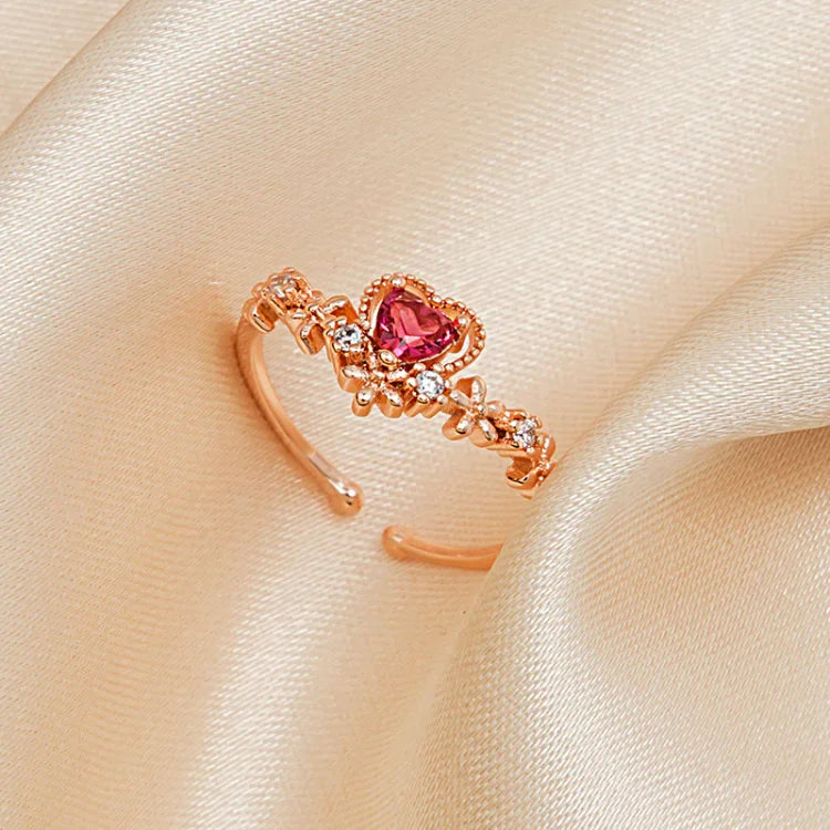 Scarlett Red Crystal Love Ring