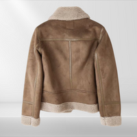 Ladies' Fleece Sherpa Bomber Jacket with Zip – Amira