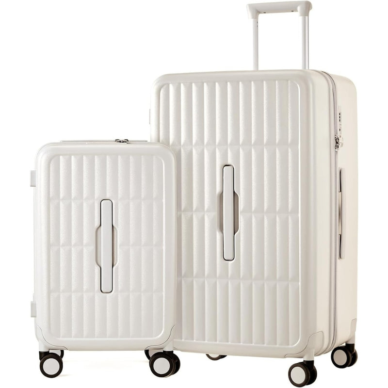 Airline-Approved 20" Carry-On Luggage with 3:7 Split & Triple-Layer PC Shell