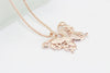 ROSE GOLD OPAL BUTTERFLY NECKLACE