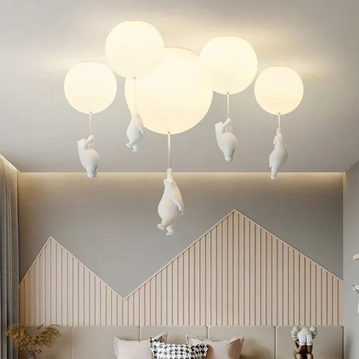 Children's Ceiling Lamp with Bear and Balloon - CloudBear