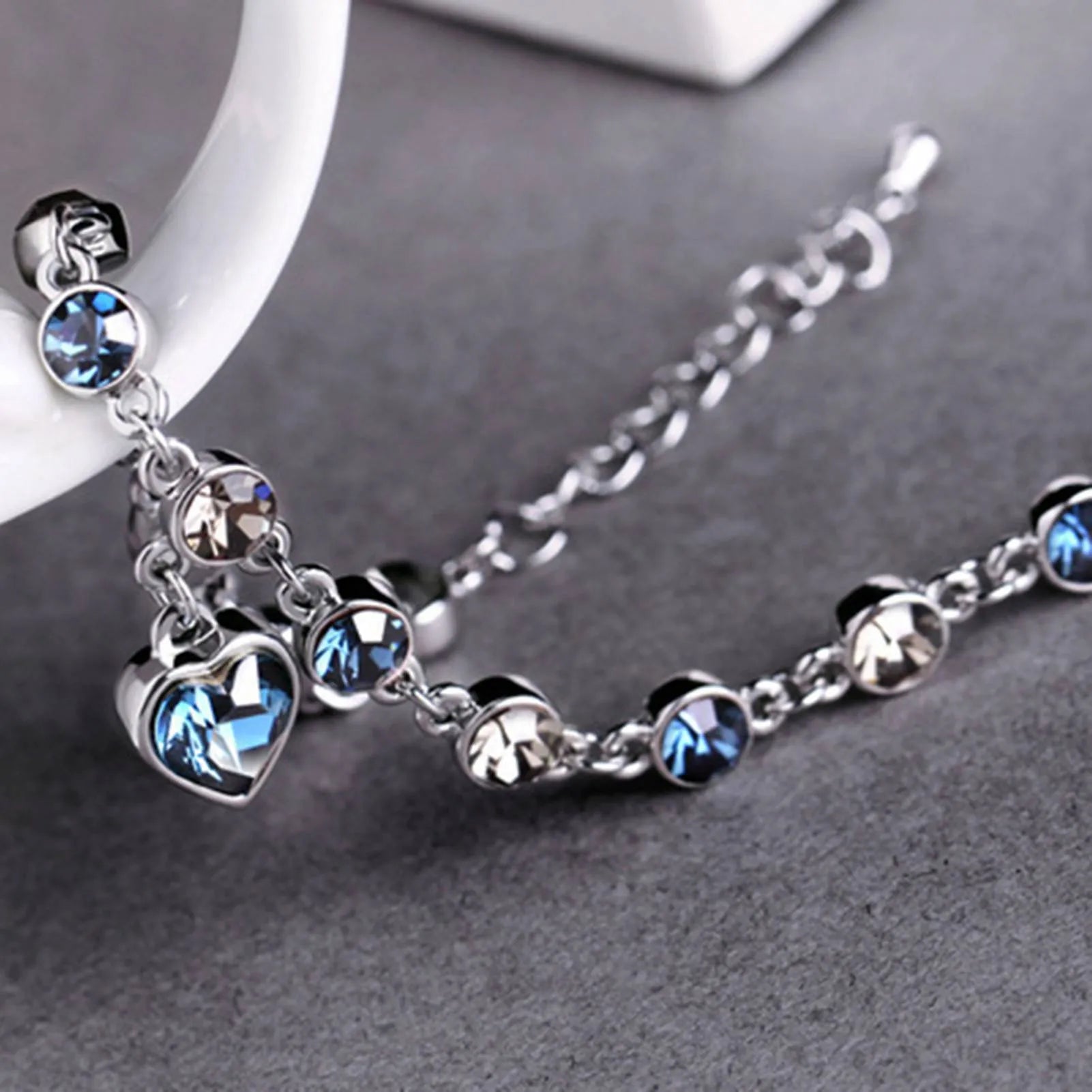 Heart of the Ocean Crystal Bracelet