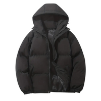 Padded men's puffer jacket with hood - Elias