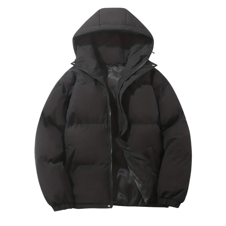 Padded men's puffer jacket with hood - Elias